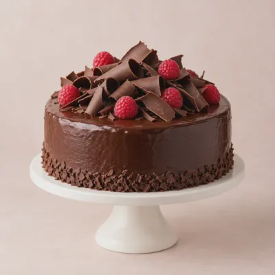 Chocolate & raspberry cake — view 1